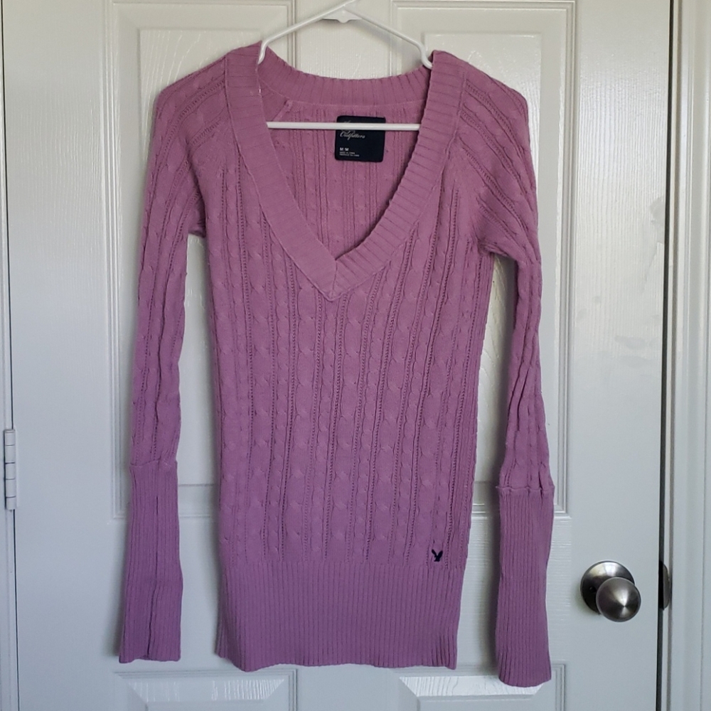 American eagle pink sweater